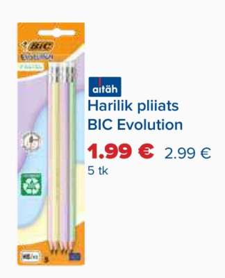 Harilik pliiats BIC Evolution