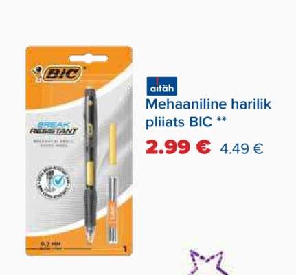 Mehaaniline harilik pliiats BIC