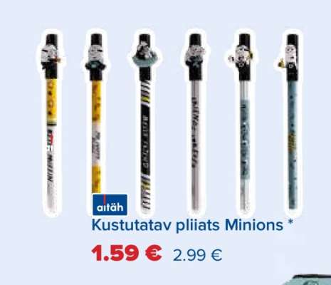Kustutatav pliiats Minions
