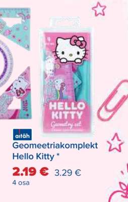 Geomeetriakomplekt Hello Kitty
