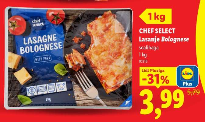 Chef Select Lasanje Bolognese