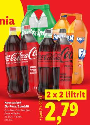 Karastusjook ZIP-PACK: 2 pudelit