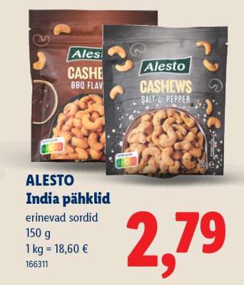Alesto India pähklid