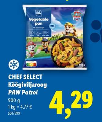 CHEF SELECT Köögiviljaroog PAW Patrol