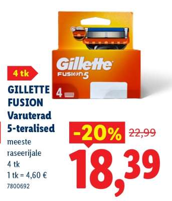 GILLETTE FUSION Varuterad 5-teralised