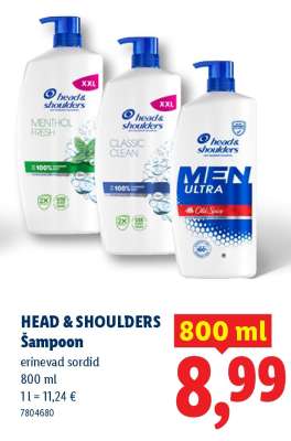 HEAD & SHOULDERS Šampoon
