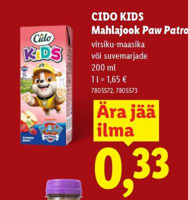 CIDO KIDS Mahlajook Paw Patrol