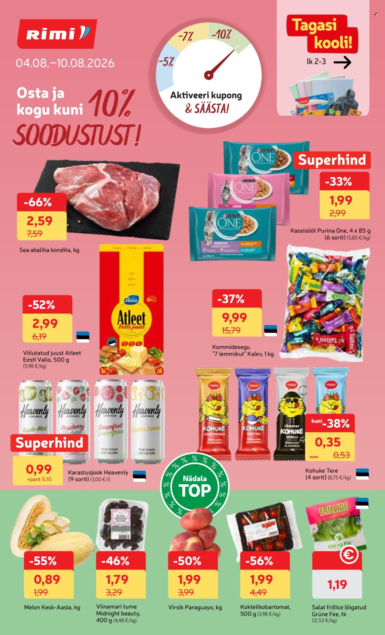 Rimi kliendileht - 04.08.2026 - 10.08.2026. Lehekülg 1