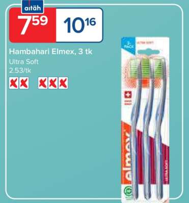 Hambahari Elmex, 3 tk