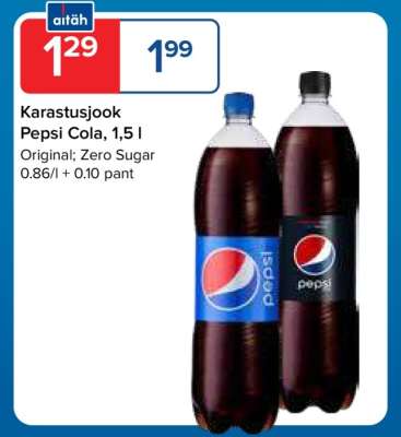 Karastusjook Pepsi Cola, 1,5 l