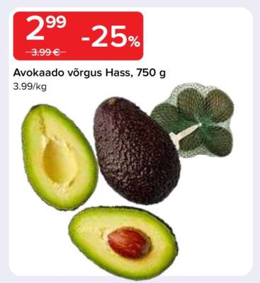 Avokaado võrgus Hass, 750 g