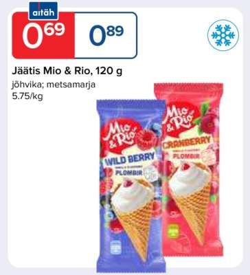 Jäätis Mio & Rio, 120 g