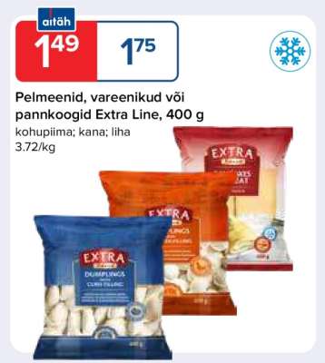 Pelmeenid, vareenikud või pannkoogid Extra Line, 400 g