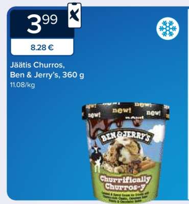 Jäätis Churros, Ben & Jerry’s, 360 g
