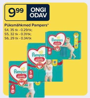 Püksmähkmed Pampers