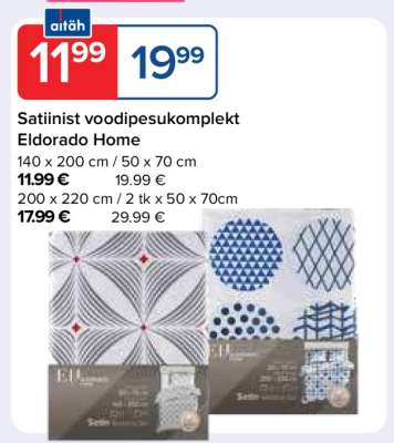 Satiinist voodipesukomplekt Eldorado Home