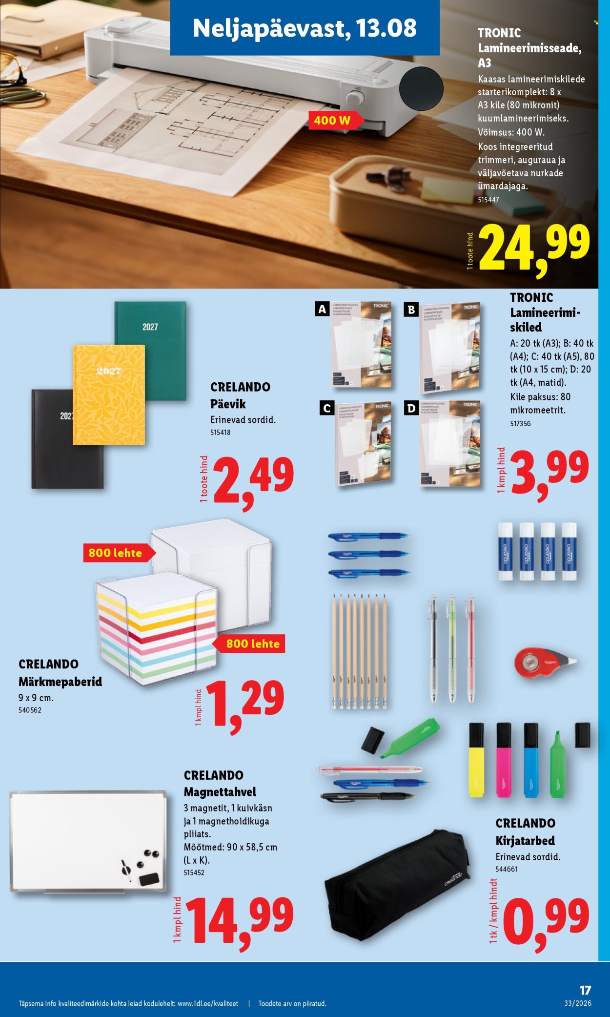 Lidl kliendileht - 10.08.2026 - 16.08.2026. Lehekülg 17