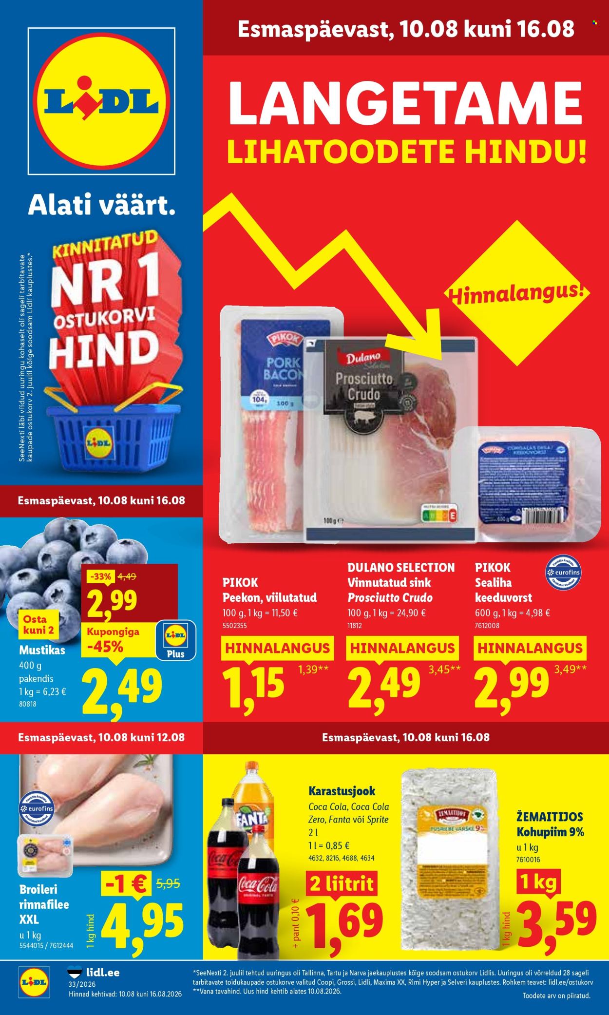 Lidl kliendileht - 10.08.2026 - 16.08.2026. Lehekülg 1