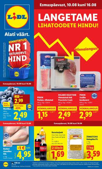 Kaupluse Lidl kliendileht - 10.08.2026 - 16.08.2026.