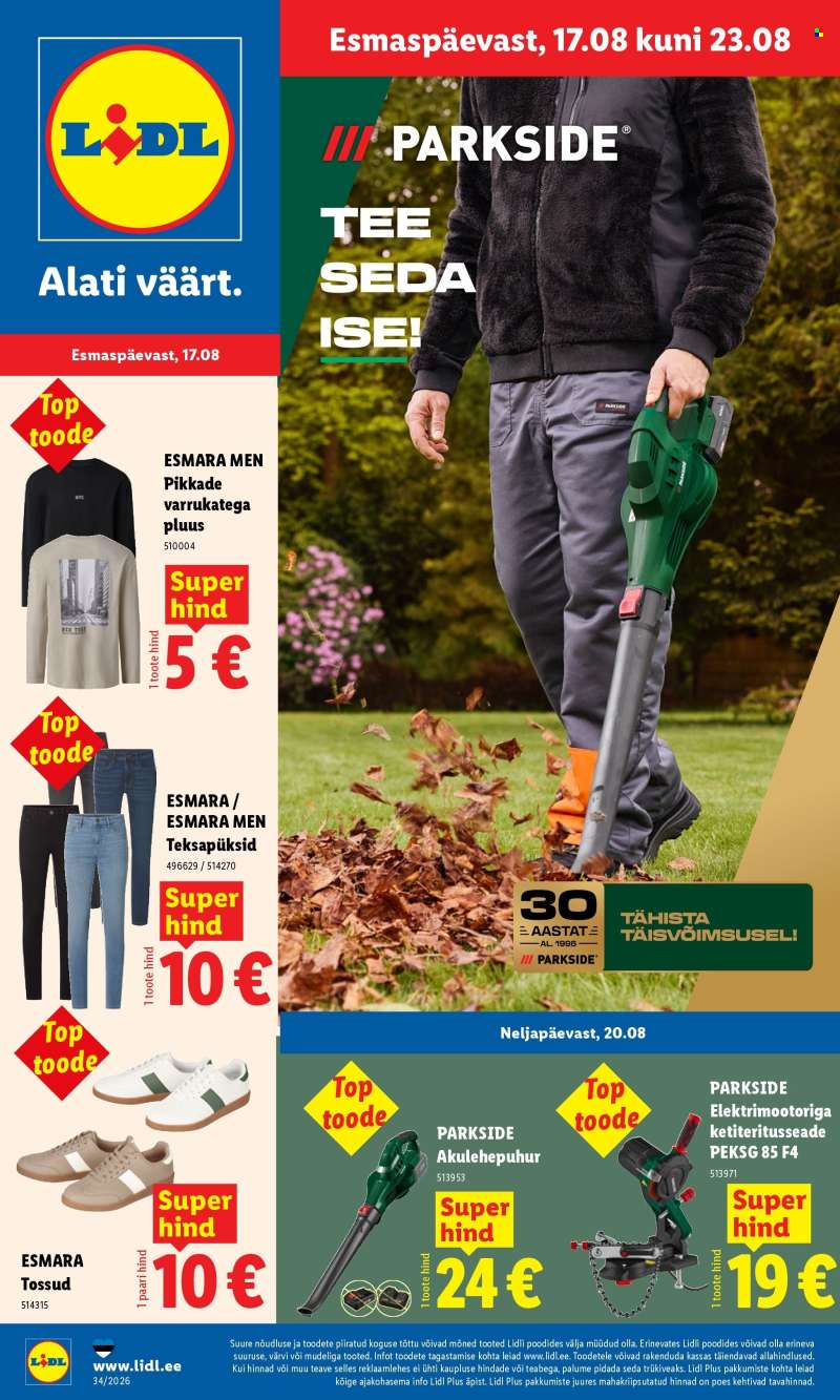Kaupluse Lidl kliendileht - 17.08.2026 - 23.08.2026.