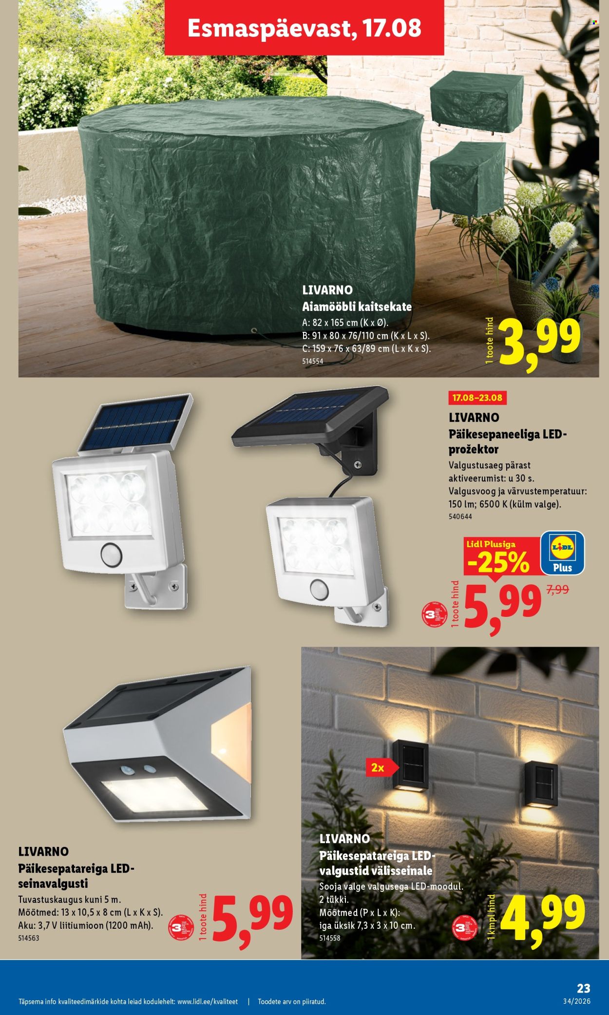 Lidl kliendileht - 17.08.2026 - 23.08.2026. Lehekülg 9