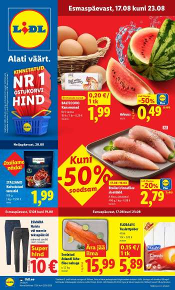 Kaupluse Lidl kliendileht - 17.08.2026 - 23.08.2026.