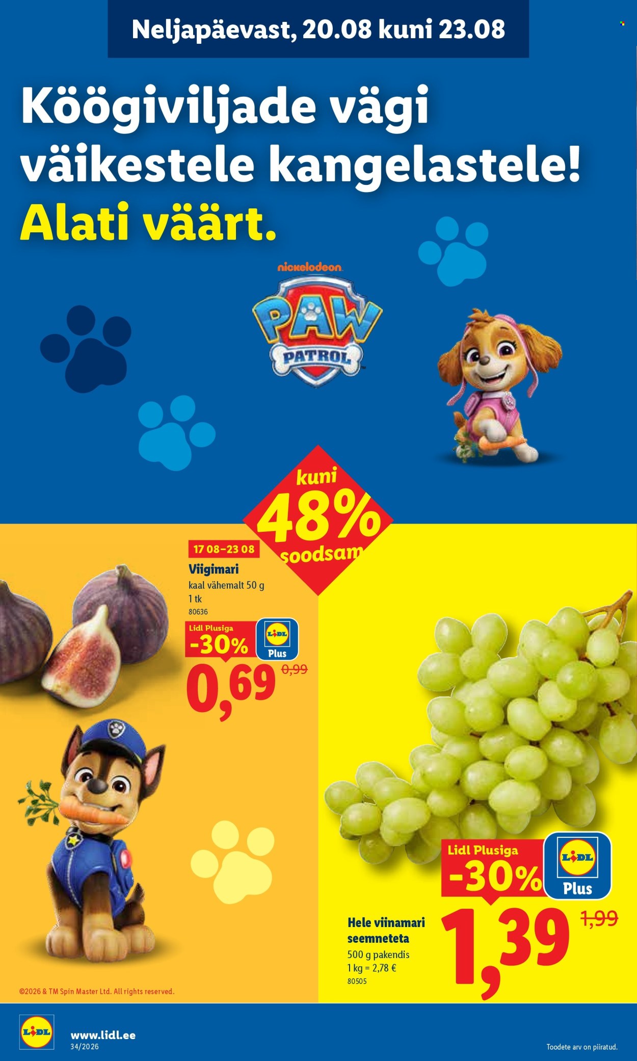 Lidl kliendileht - 17.08.2026 - 23.08.2026. Lehekülg 36