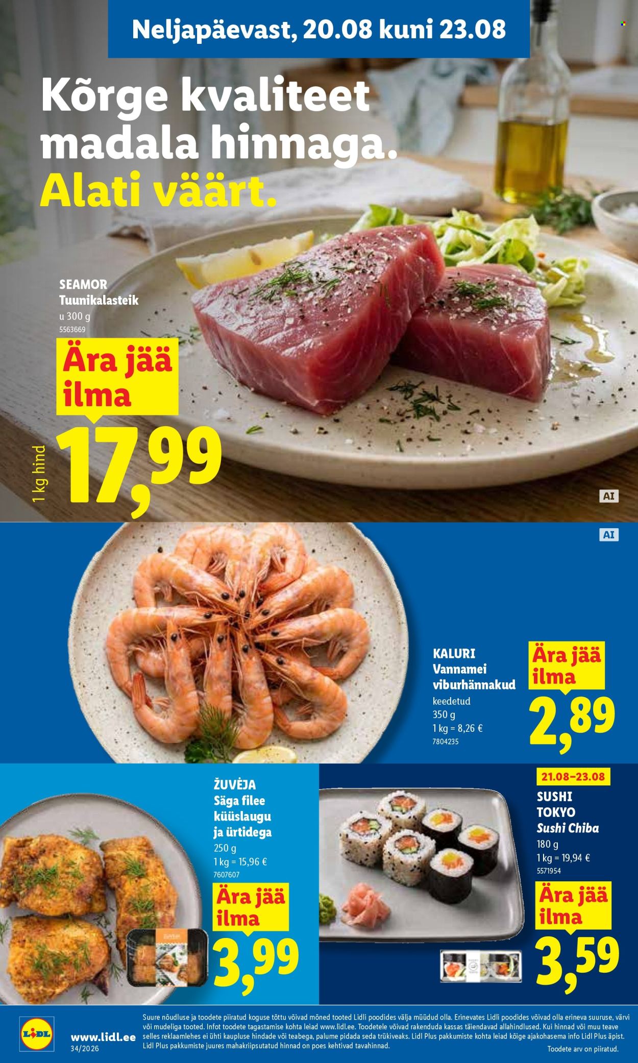 Lidl kliendileht - 17.08.2026 - 23.08.2026. Lehekülg 38