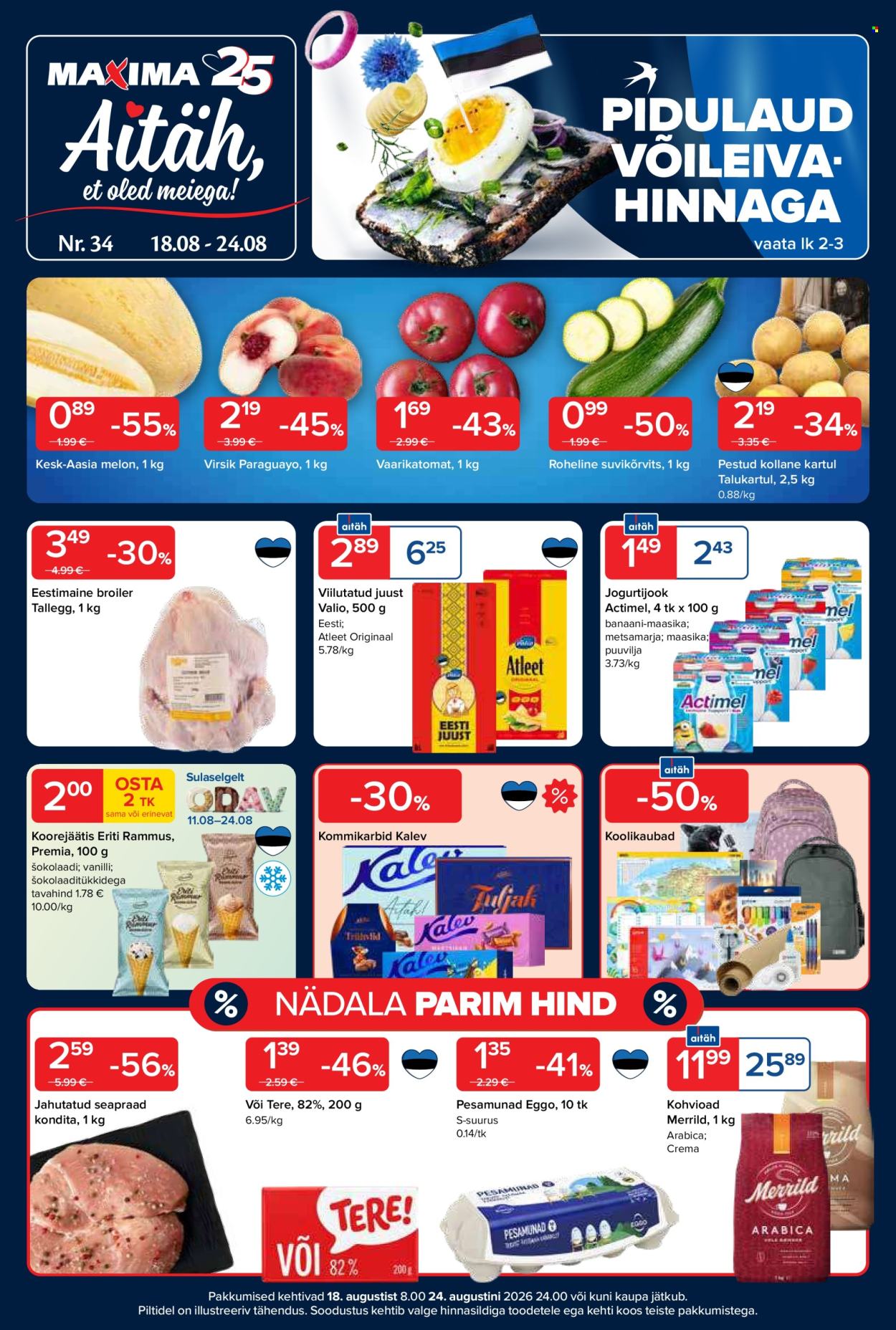 Maxima kliendileht - 18.08.2026 - 24.08.2026. Lehekülg 1