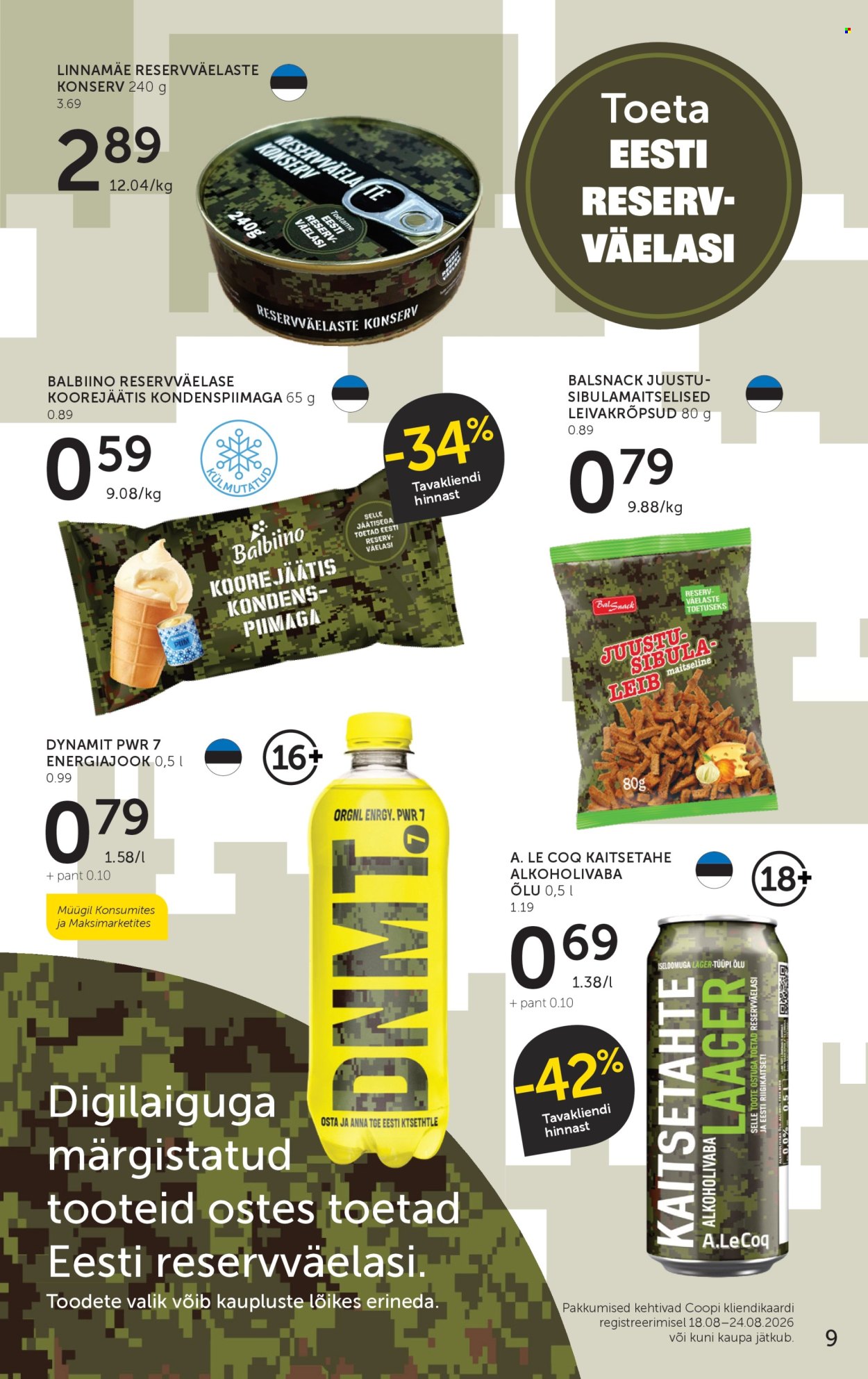 Coop kliendileht - 18.08.2026 - 24.08.2026. Lehekülg 9