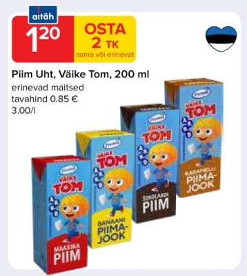 Piim Uht, Väike Tom, 200 ml