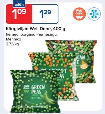 Köögiviljad Well Done, 400 g