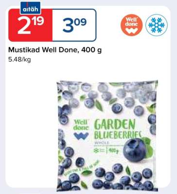Mustikad Well Done, 400 g