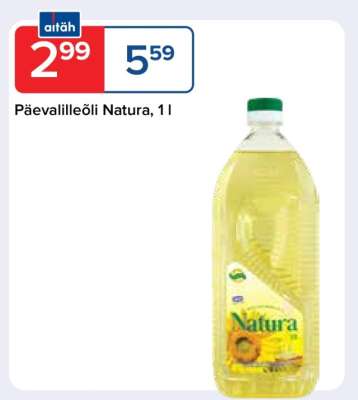Päevalilleõli Natura, 1 l