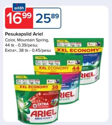 Pesukapslid Ariel