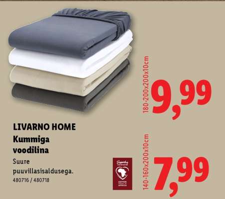 LIVARNO home Kummiga voodilina