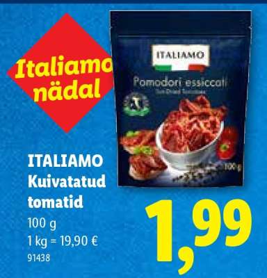 ITALIAMO Kuivatatud tomatid