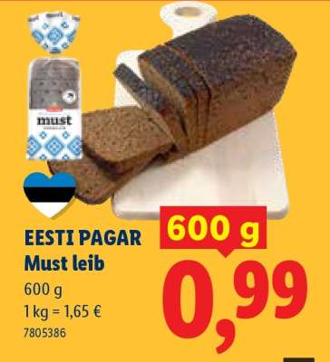 EESTI PAGAR Must leib