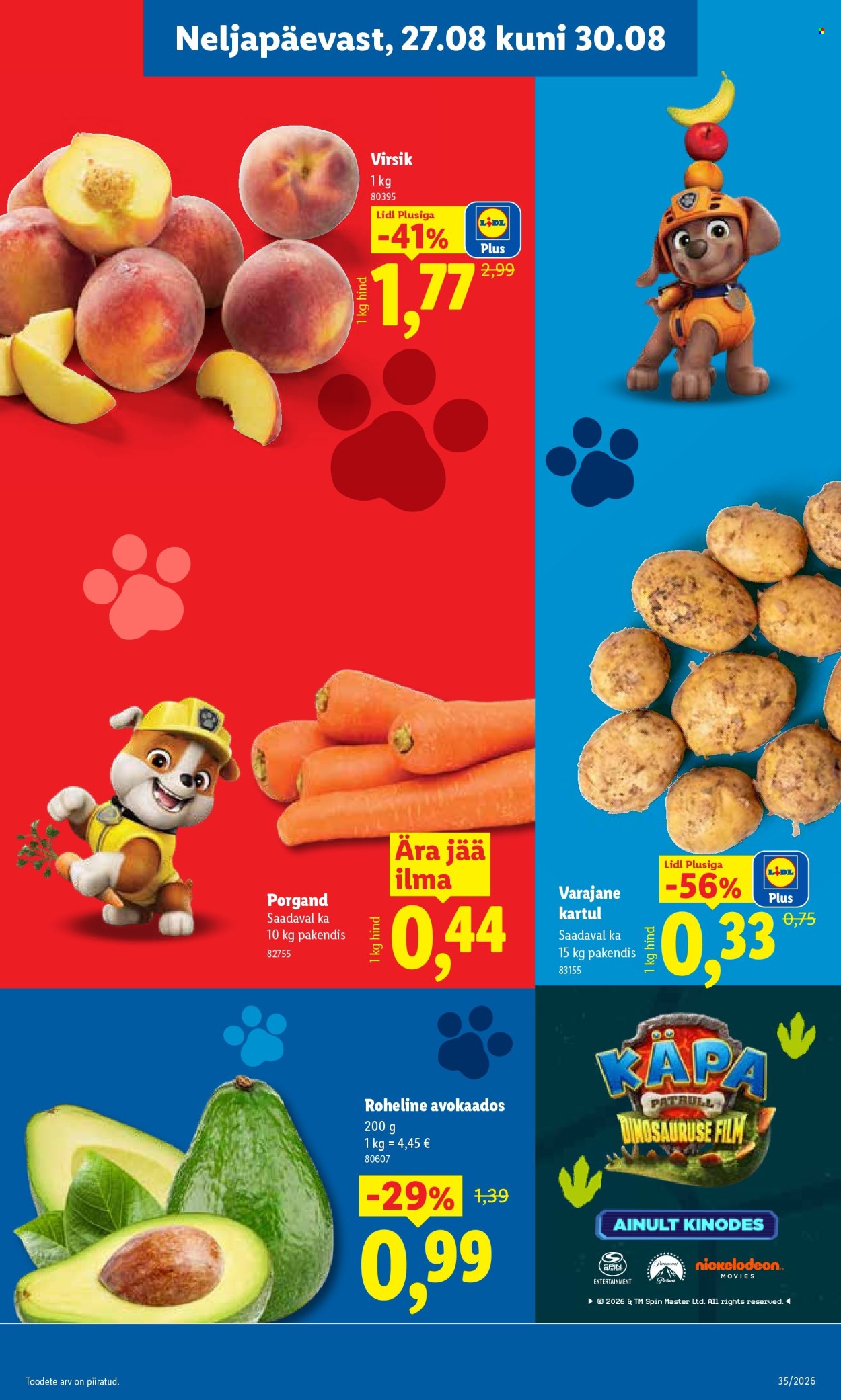 Lidl kliendileht - 24.08.2026 - 30.08.2026. Lehekülg 33