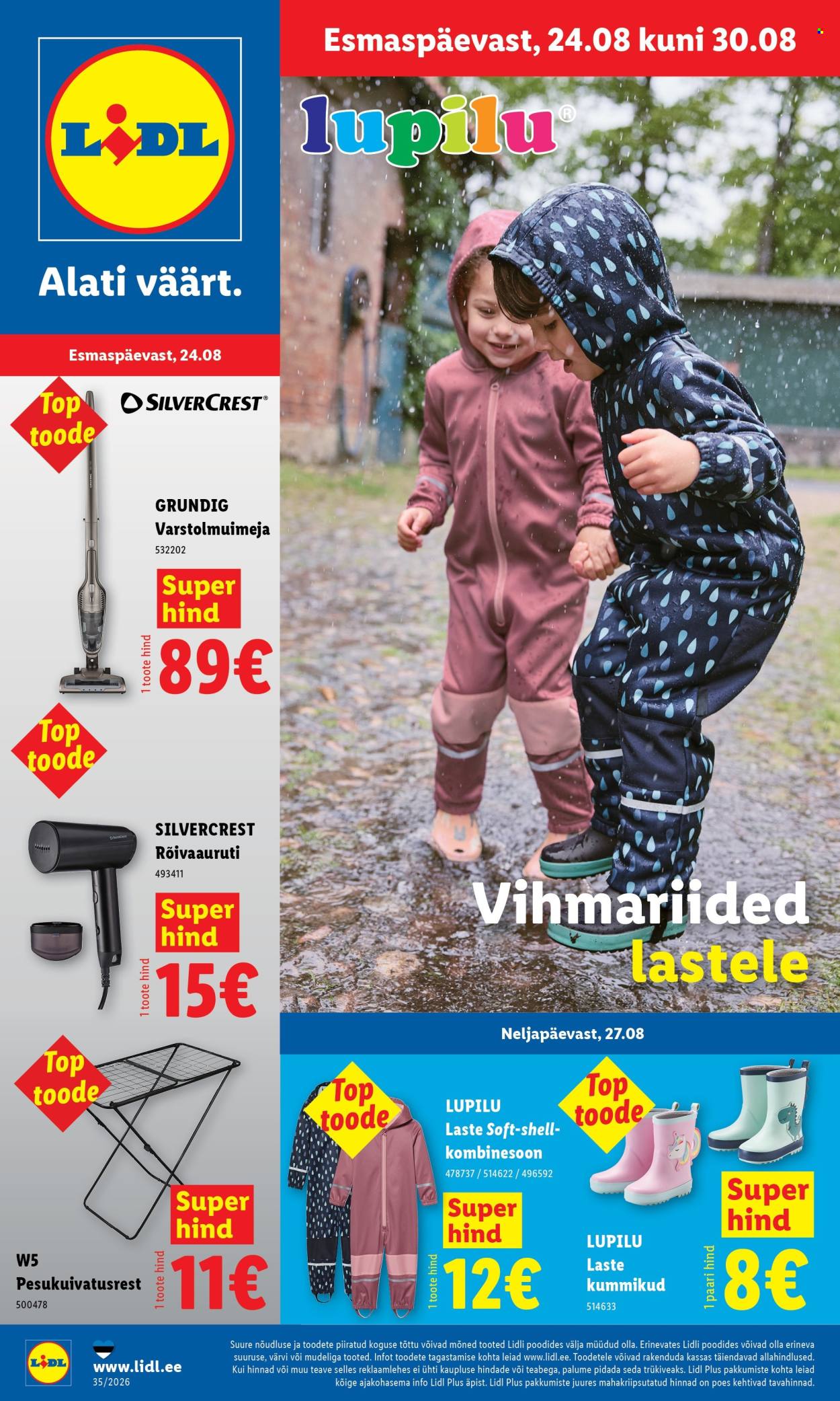 Lidl kliendileht - 24.08.2026 - 30.08.2026. Lehekülg 1