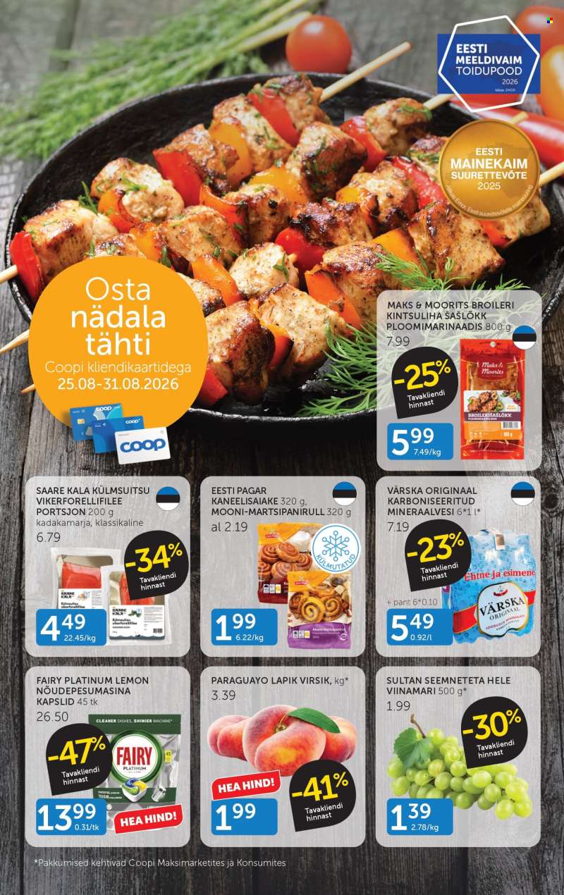 Kaupluse Coop kliendileht - 25.08.2026 - 31.08.2026.