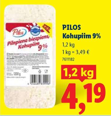 Pilos Kohupiim 9%