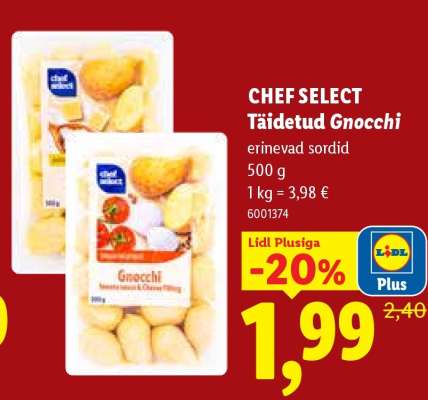 CHEF SELECT Täidetud Gnocchi