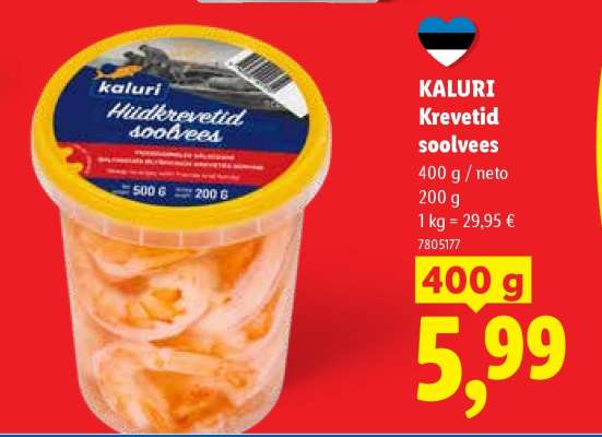 KALURI Krevetid soolvees