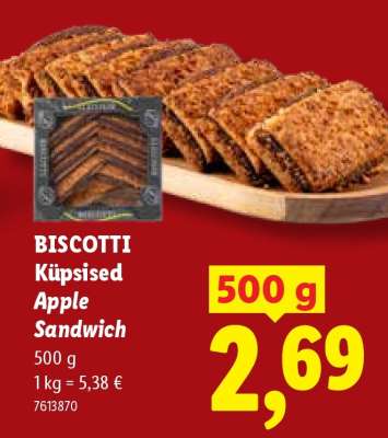 BISCOTTI Küpsised Apple Sandwich