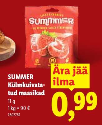 SUMMER Külmkuivatatud maasikad