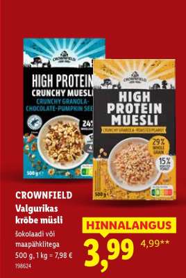 Crownfield Valgurikas krõbe müsli