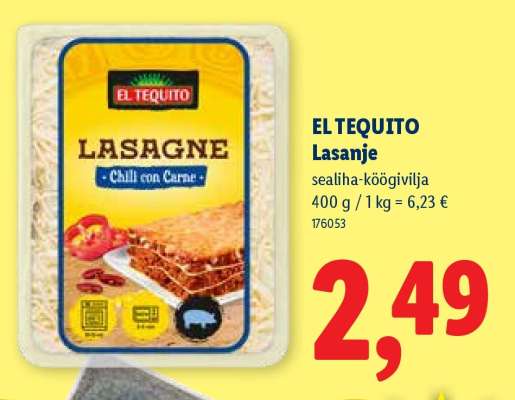 EL TEQUITO Lasanje