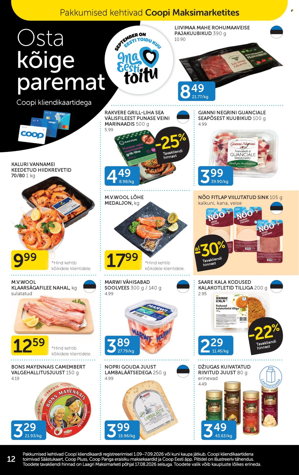 Coop kliendileht - 01.09.2026 - 07.09.2026. Lehekülg 12