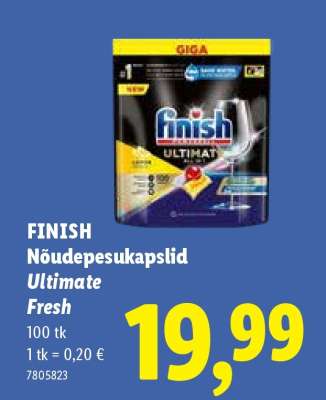 FINISH Nõudepesukapslid
